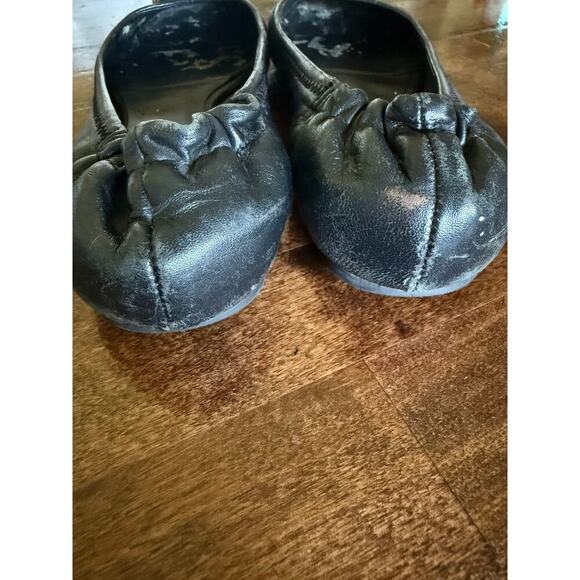 Tory Burch Reva Leather Ballet Flats Black Vintage Classic Y2K size 7.5 - Picture 7 of 7